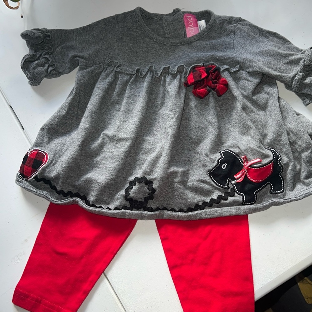 Shirt & pants girly outfit with dog
